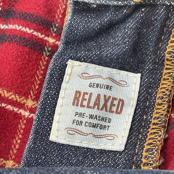 EDDIE BAUER Flannel Lined Jeans Men's Size 40X30 Blue Straight Leg Relaxed Fit - Picture 9 of 16